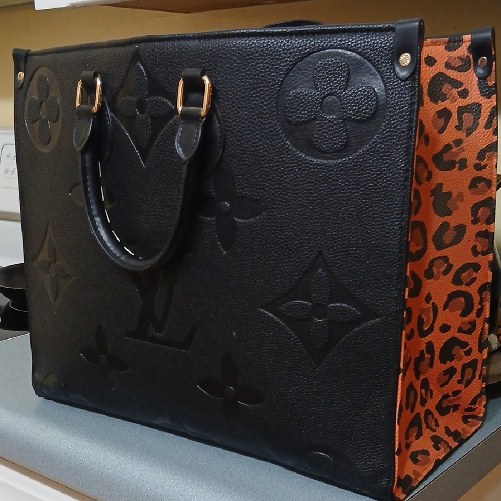 Wild AtHeart Black and Orange Designer Tote Bag